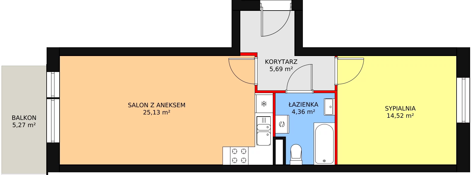 Mieszkanie 49,70 m², piętro 2, oferta nr 6/M12, Cukrownia Apartamenty - Etap III, Szczecin, Zachód, Gumieńce, ul. Floriana Krygiera