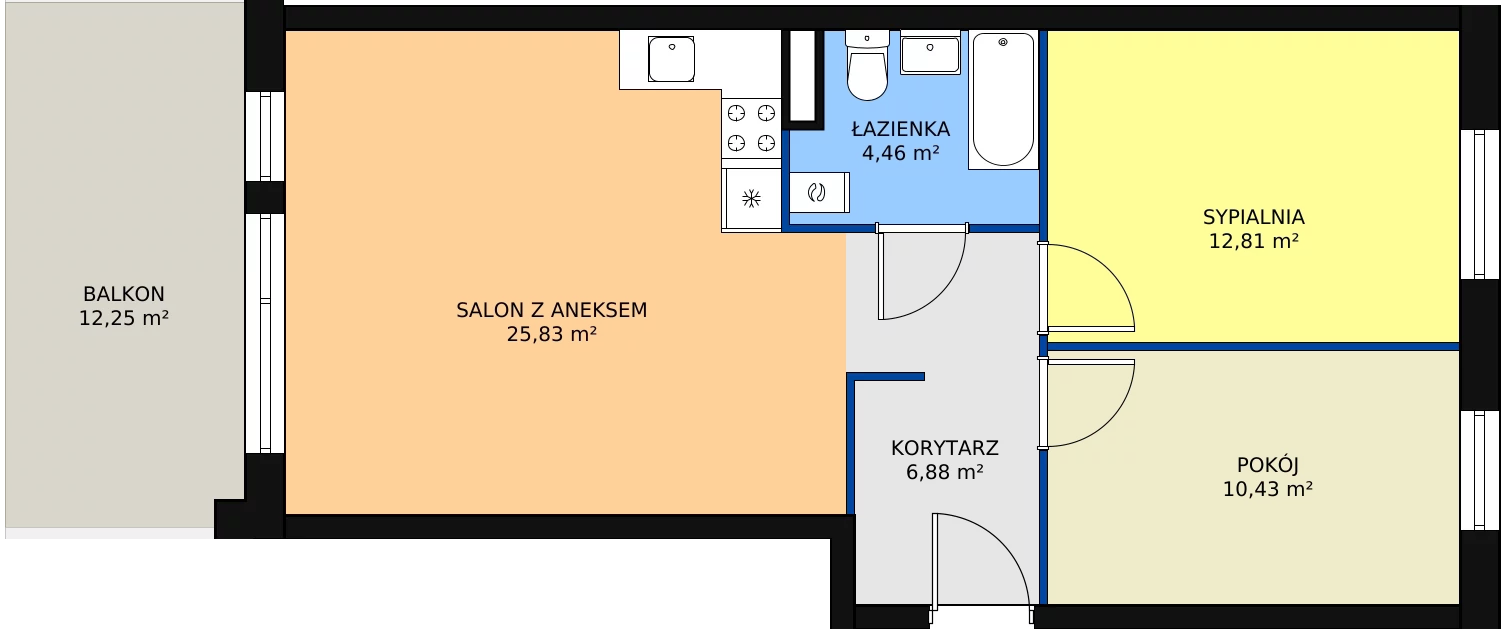 Zalety mieszkania 60.41 m², 5/M15