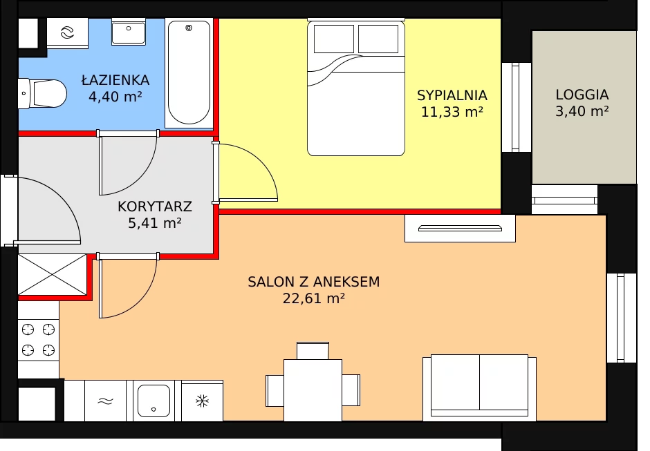 Mieszkanie 43,75 m², parter, oferta nr D85, Garbarska Urban Koncept, Lublin, Bronowice, Bronowice, ul. Garbarska