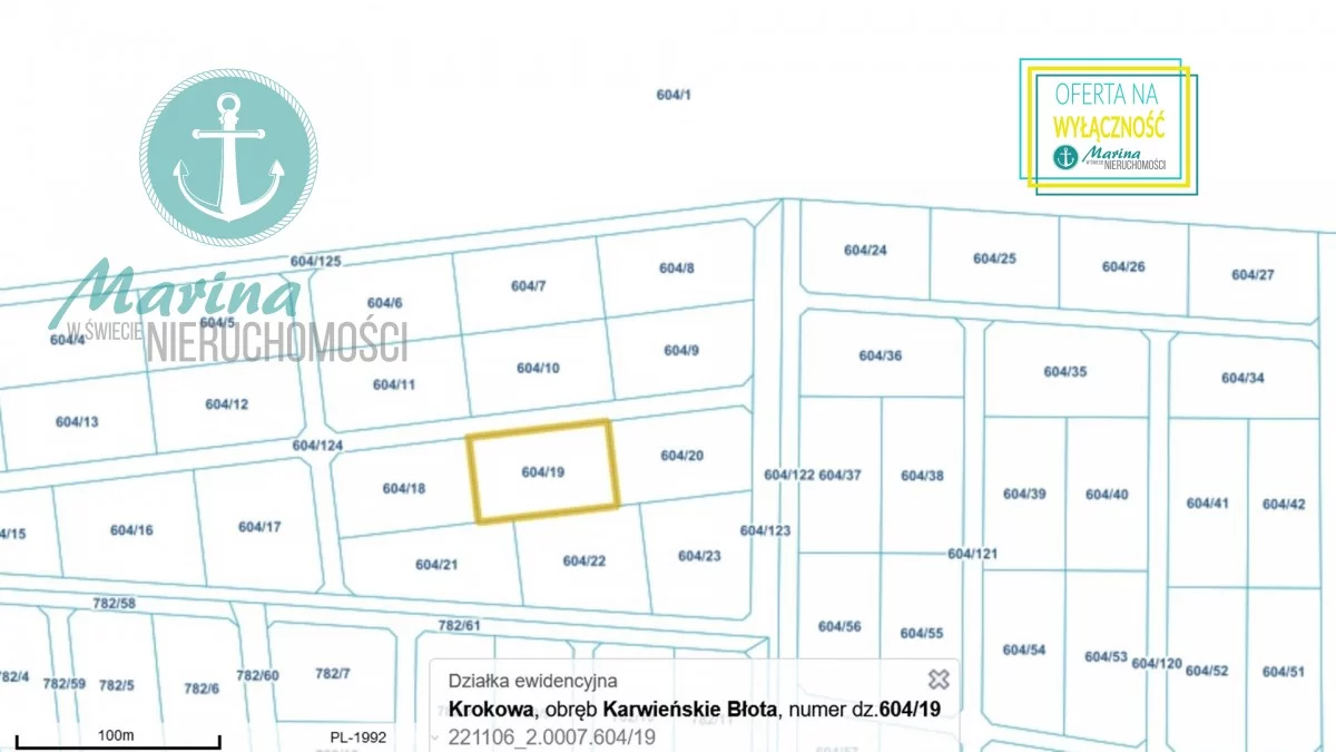 Działka 3 002,00 m², oferta nr , EC442291291, Karwia