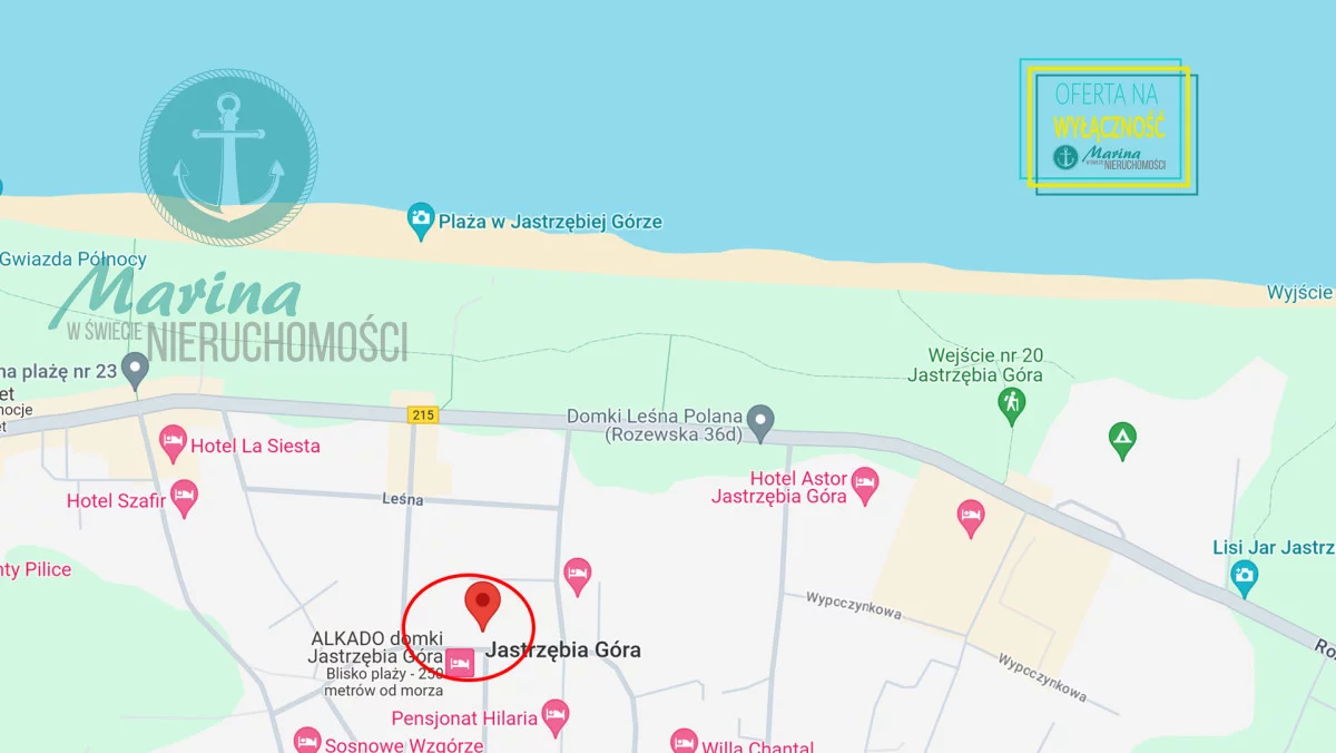 Działka 855,00 m², oferta nr , EC308381227, Jastrzębia Góra, Piastowska