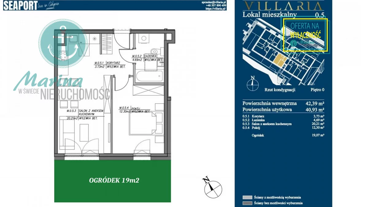 2 pokoje, mieszkanie 42,27 m², parter, oferta nr , EC344641177, Gdynia, Grabówek, Grabówek, Hugo Kołłątaja