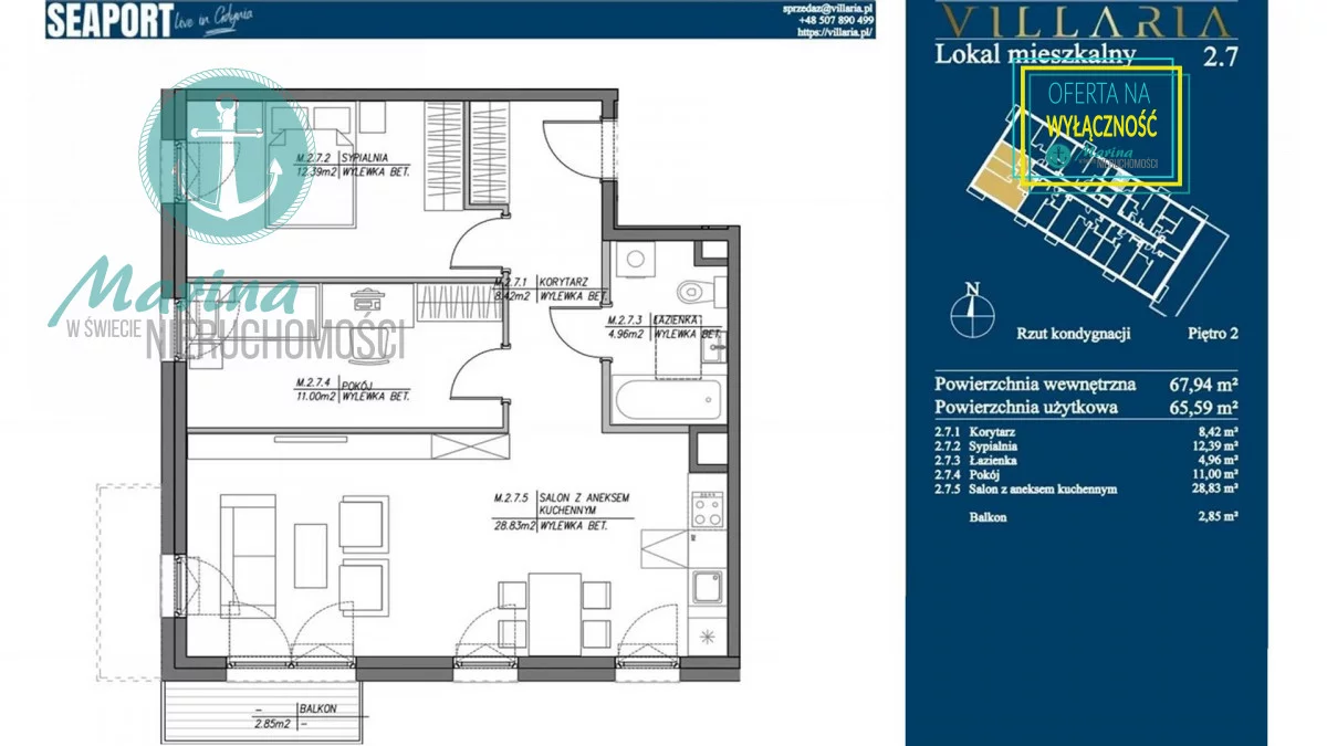 3 pokoje, mieszkanie 68,00 m², piętro 2, oferta nr , EC284641616, Gdynia, Grabówek, Grabówek, Hugo Kołłątaja