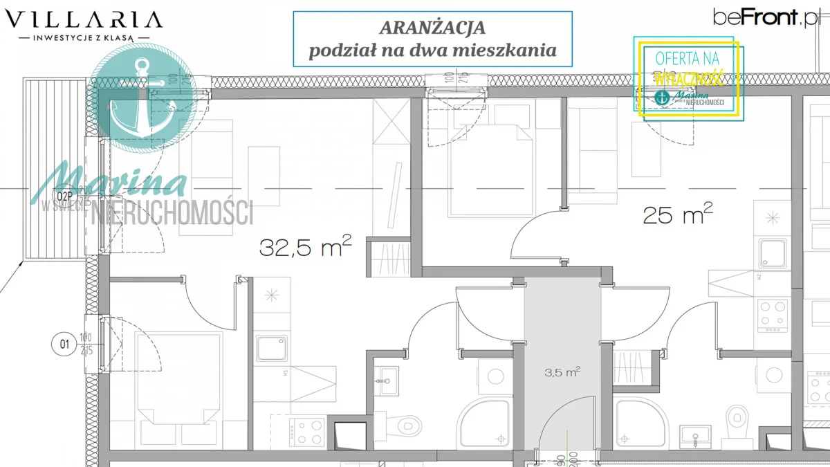 3 pokoje, mieszkanie 63,29 m², piętro 2, oferta nr , EC682395965, Gdynia, Grabówek, Grabówek, Hugo Kołłątaja