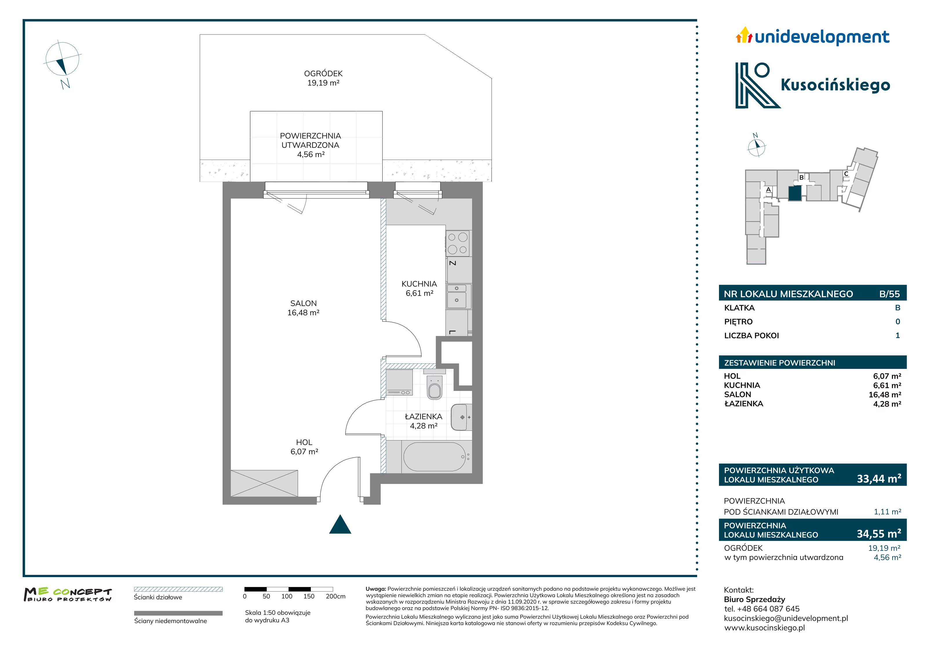 Mieszkanie 34,22 m², parter, oferta nr B/55, Kusocińskiego, Gdańsk, Piecki-Migowo, Morena, ul. Kusocińskiego