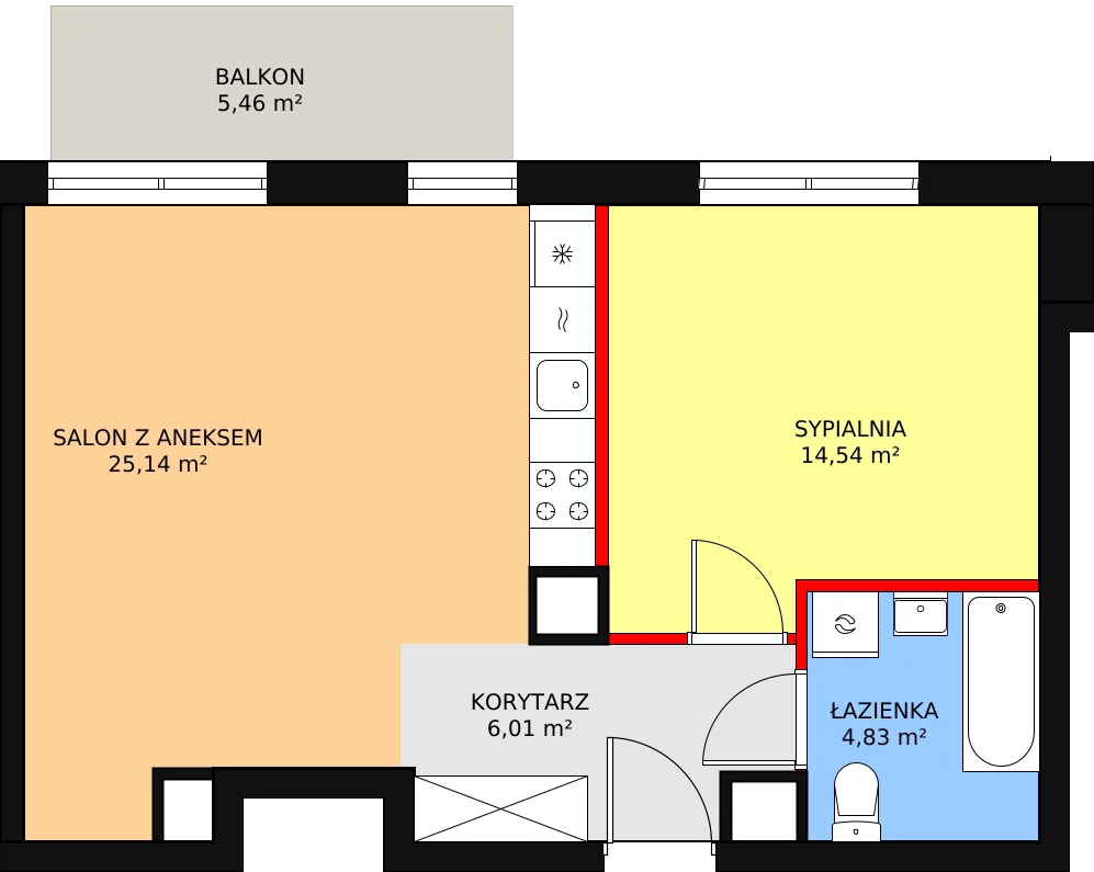 Mieszkanie 50,52 m², piętro 3, oferta nr 3A/89, Osiedle Idea Orion, Radom, Wacyn, ul. Listopadowa