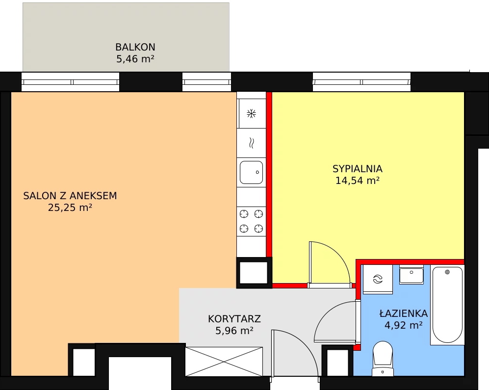 Mieszkanie 50,61 m², piętro 2, oferta nr 3A/80, Osiedle Idea Orion, Radom, Wacyn, ul. Listopadowa