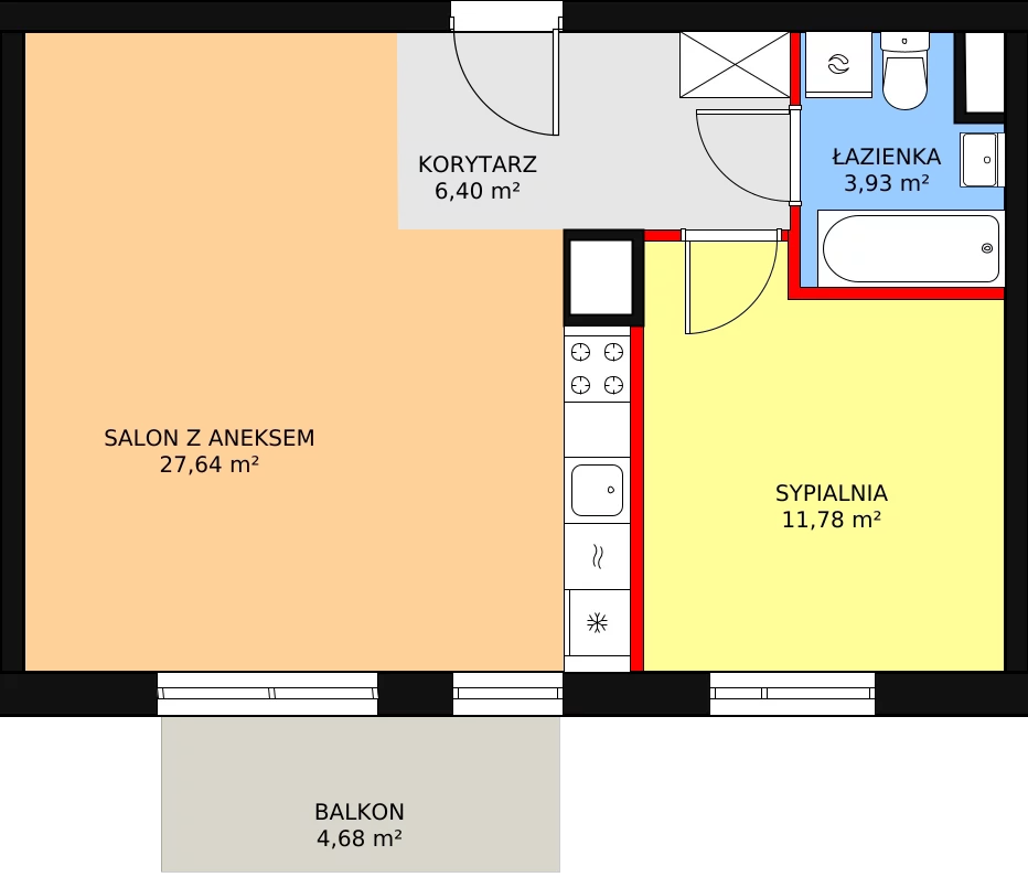 Mieszkanie 49,75 m², piętro 3, oferta nr 3A/27, Osiedle Idea Orion, Radom, Wacyn, ul. Listopadowa