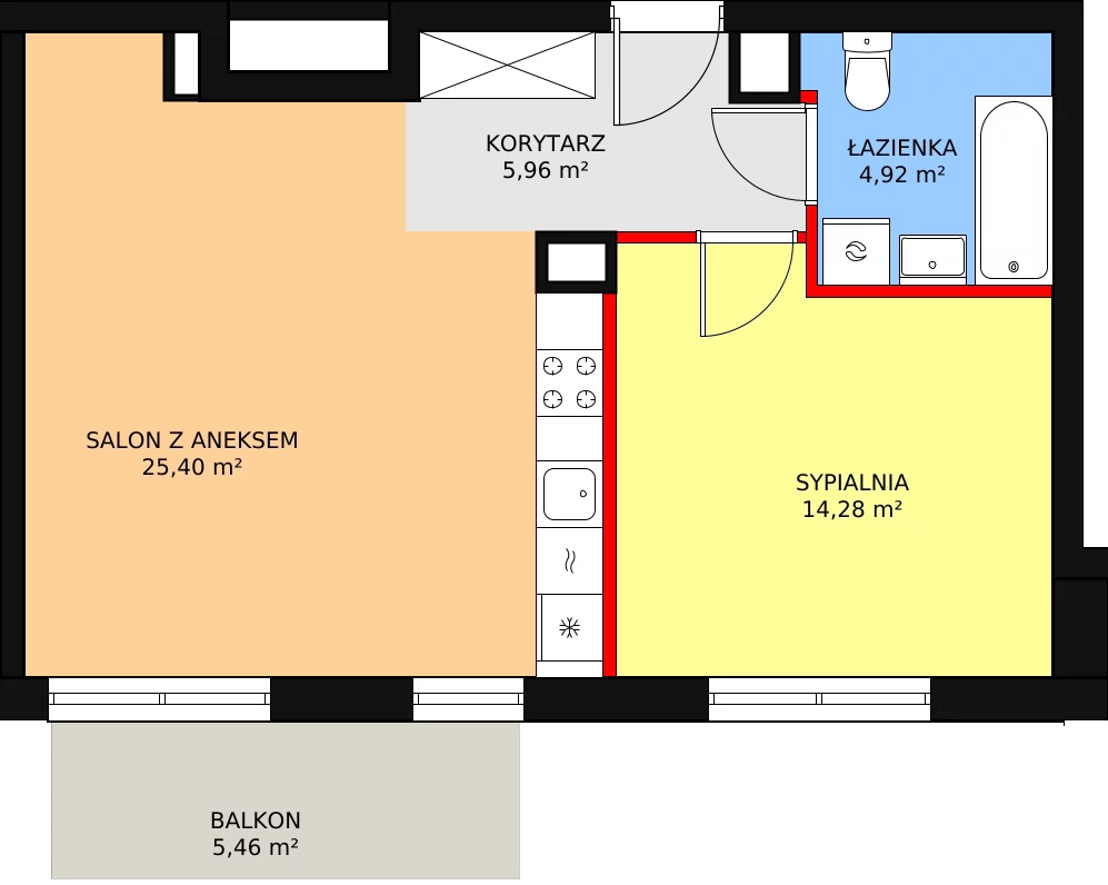 Mieszkanie 50,56 m², piętro 2, oferta nr 3B/112, Osiedle Idea Orion, Radom, Wacyn, ul. Listopadowa