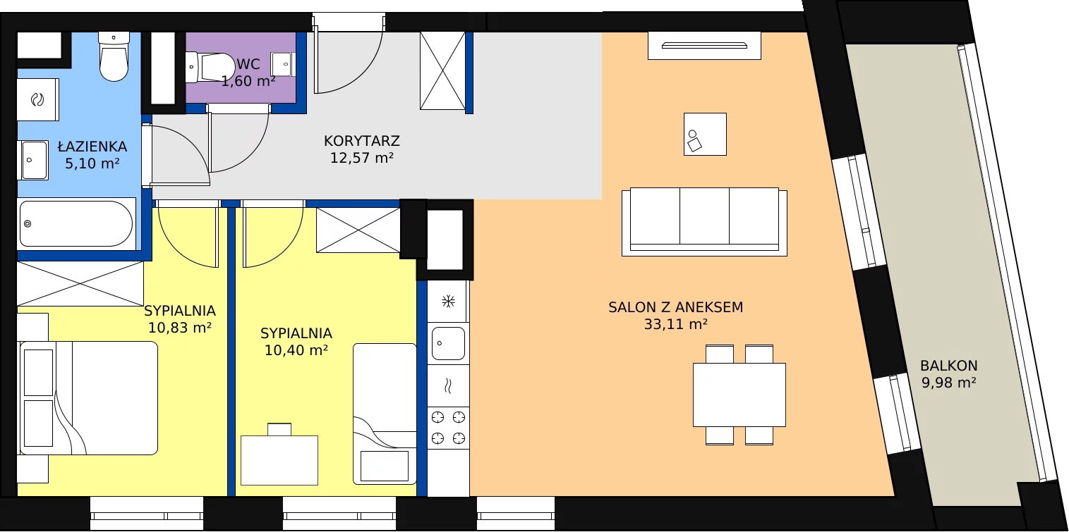 Zalety mieszkania 76.03 m², 72