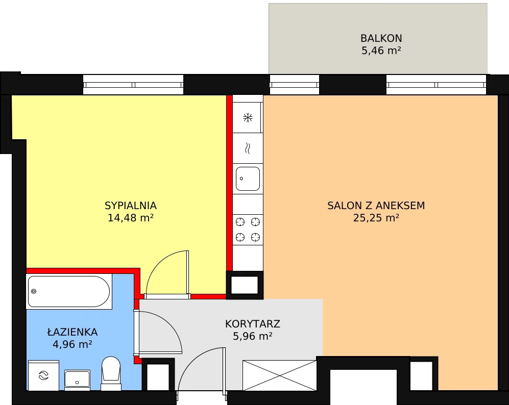 Mieszkanie 50,65 m², piętro 2, oferta nr 4A/17, Osiedle Idea Aurora, Radom, Wacyn, ul. LIstopadowa