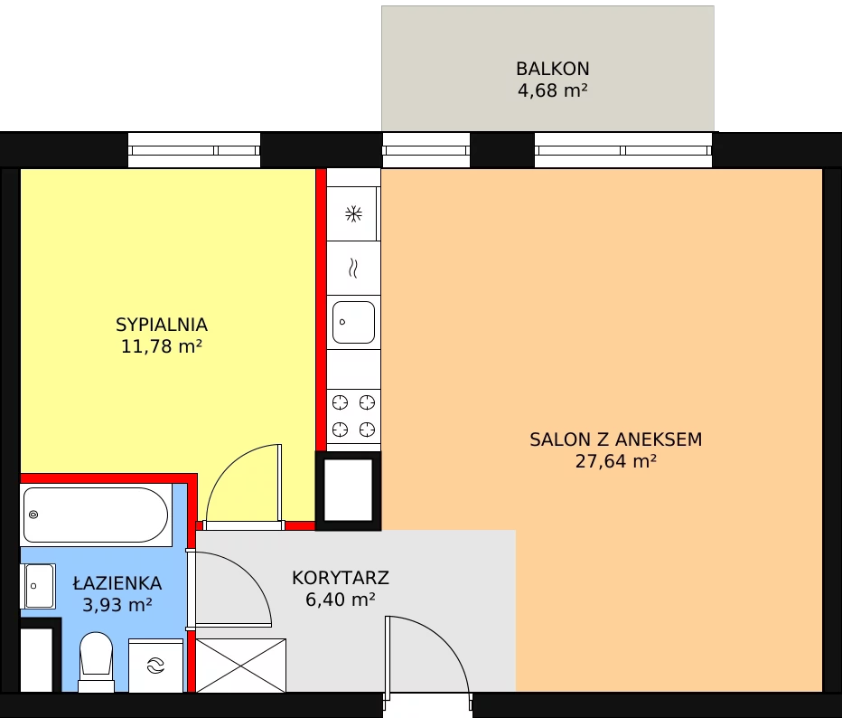 Mieszkanie 49,75 m², piętro 3, oferta nr 4A/27, Osiedle Idea Aurora, Radom, Wacyn, ul. LIstopadowa