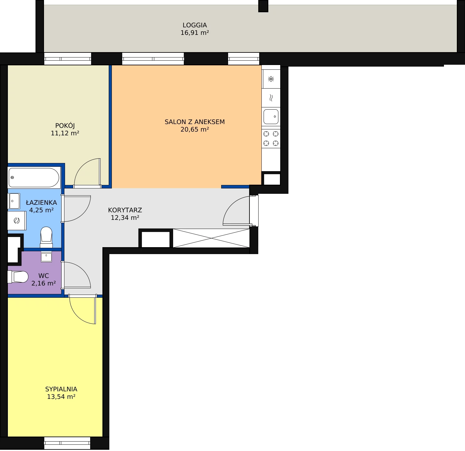 Zalety mieszkania 64.06 m², 4A/47