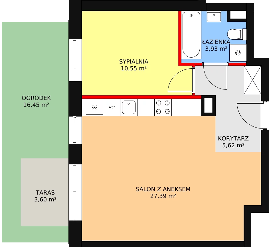 Mieszkanie 47,49 m², parter, oferta nr 4A/7, Osiedle Idea Aurora, Radom, Wacyn, ul. LIstopadowa