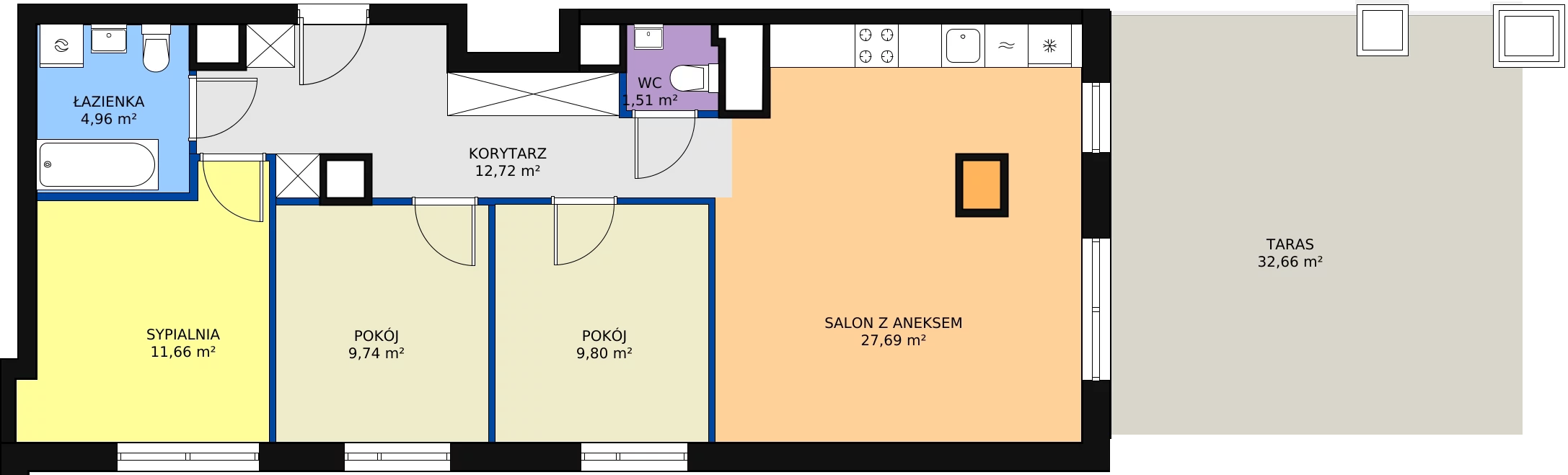 Zalety mieszkania 78.08 m², 4A/94