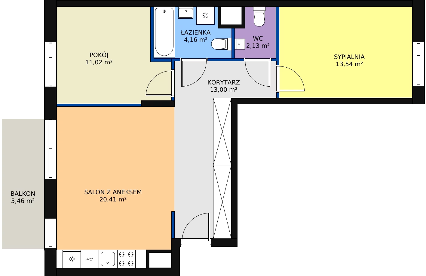 Zalety mieszkania 64.26 m², 4B/141