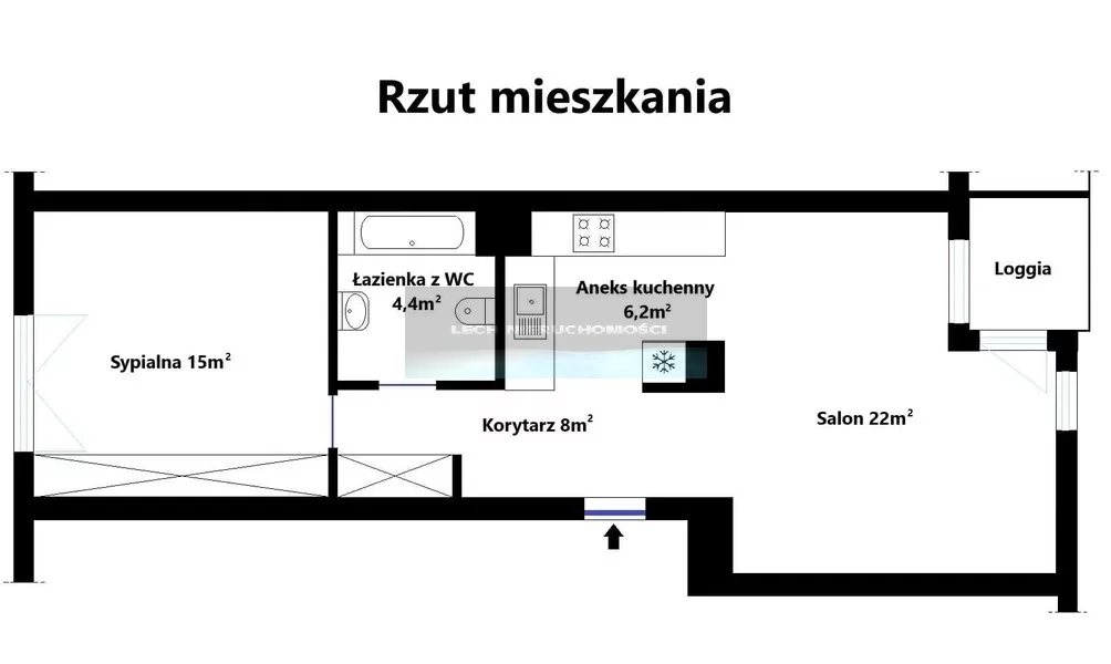 2 pokoje, mieszkanie 55,60 m², piętro 1, oferta nr , 54149/4508/OMS, Legionowo, gen. Bolesława Roi