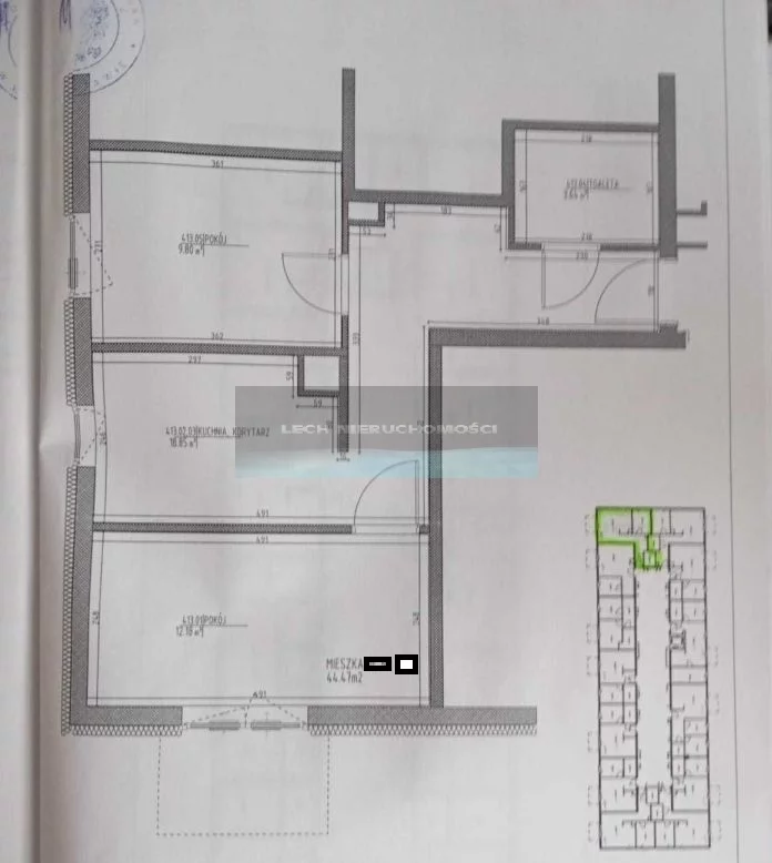 2 pokoje, mieszkanie 44,47 m², piętro 3, oferta nr , 54346/4508/OMS, Wieliszew, Królewska