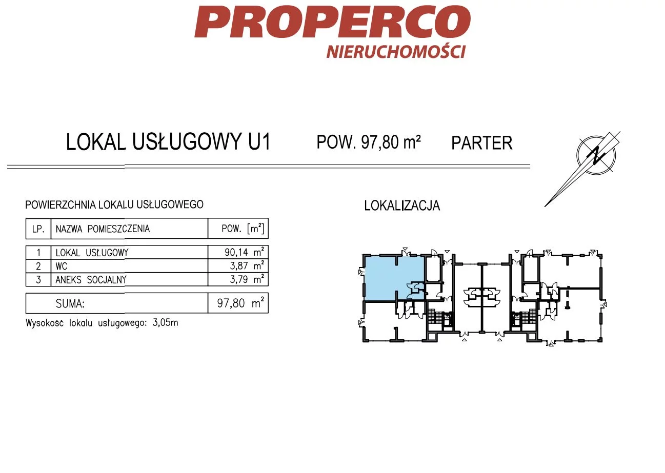 Lokal użytkowy 97,80 m², oferta nr , PRP-LS-73778, Kielce, KSM, Aleja Solidarności