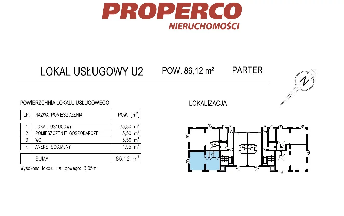 Lokal użytkowy 86,12 m², oferta nr , PRP-LS-73780, Kielce, KSM, Aleja Solidarności