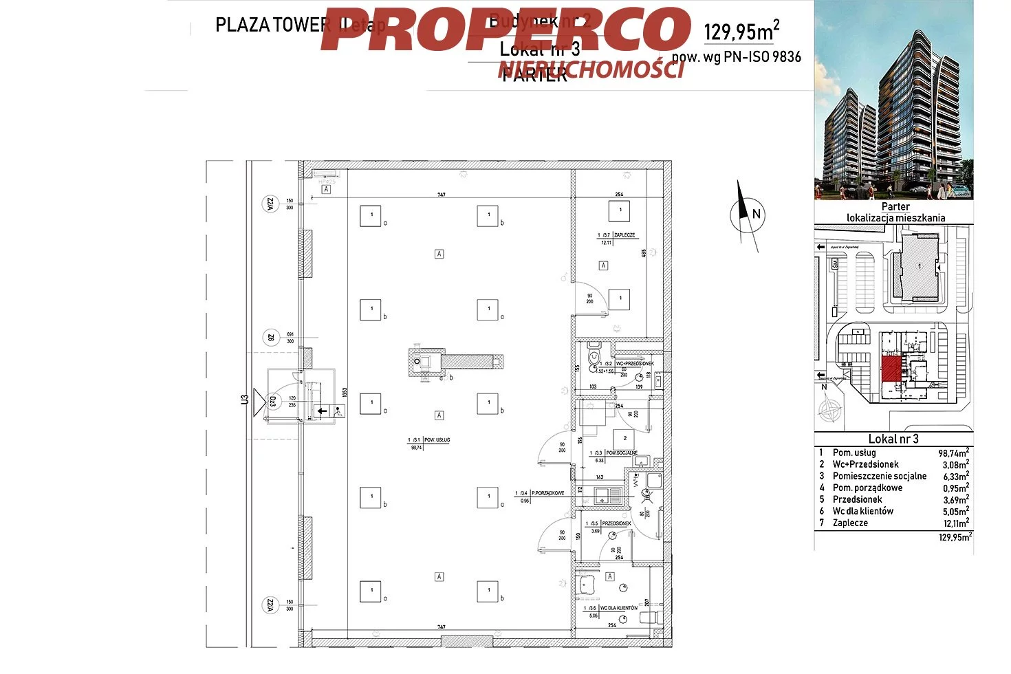 Lokal użytkowy 130,11 m², oferta nr , PRP-LS-75554, Kielce, Centrum, Zagnańska
