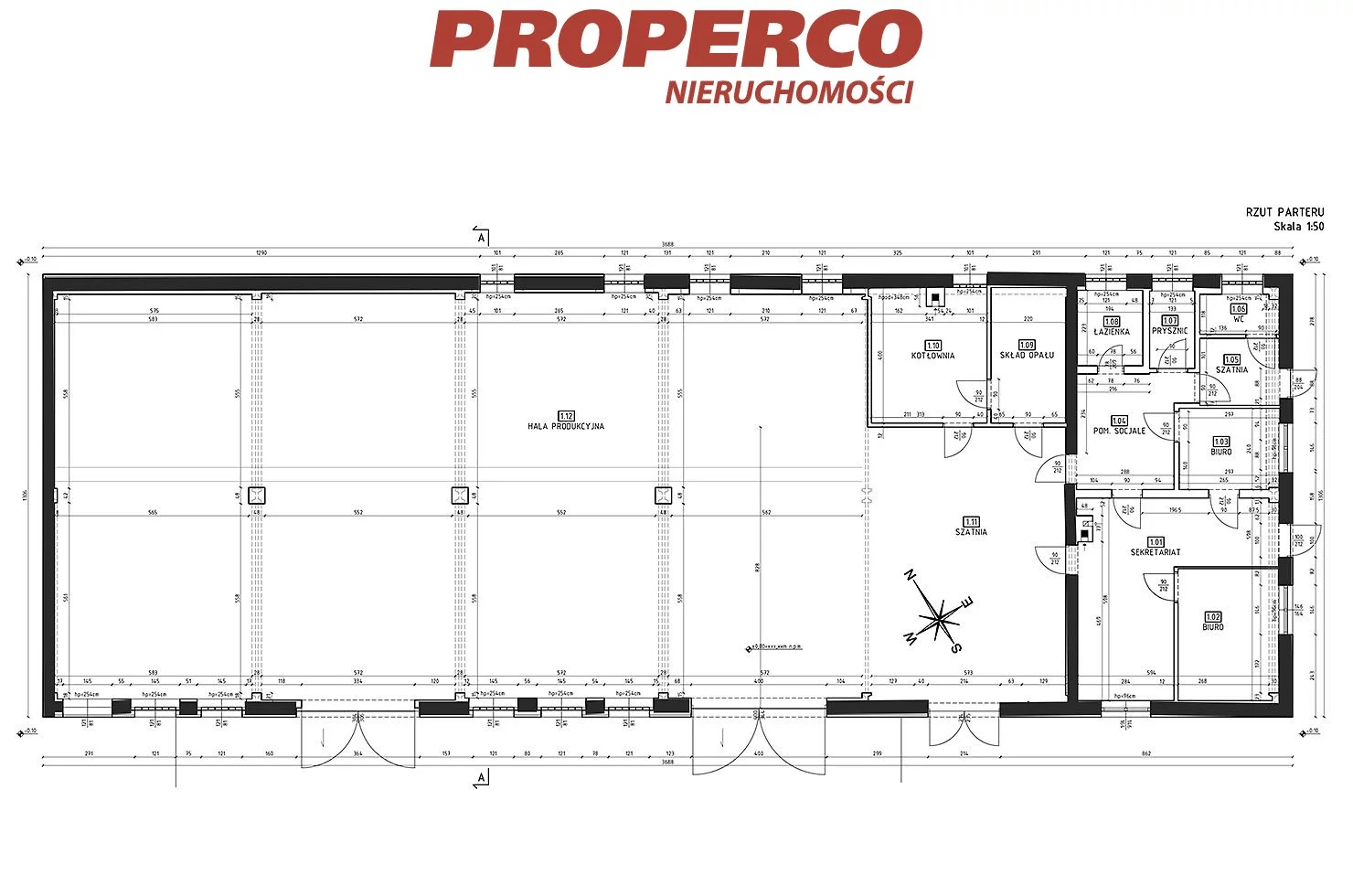 Magazyn 423,20 m², oferta nr , PRP-HS-75017, Piekoszów