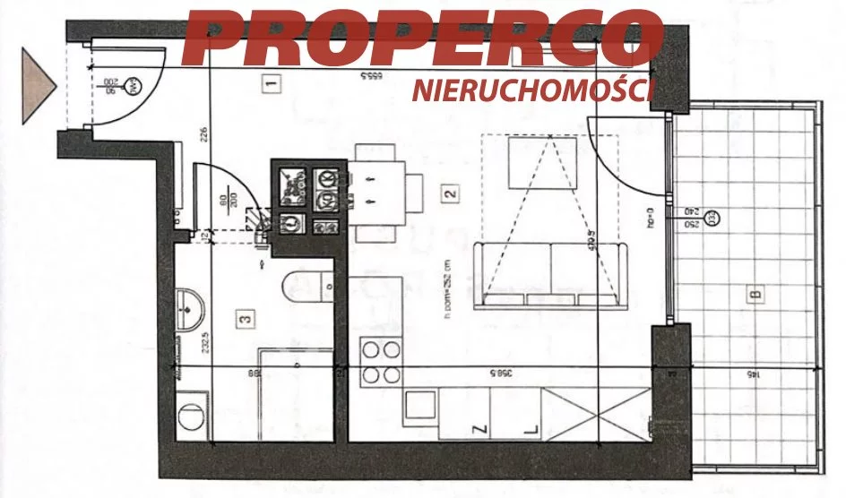 1 pokój, mieszkanie 25,37 m², piętro 3, oferta nr , PRP-MS-74610, Kielce, Centrum, Kaczyńskiego