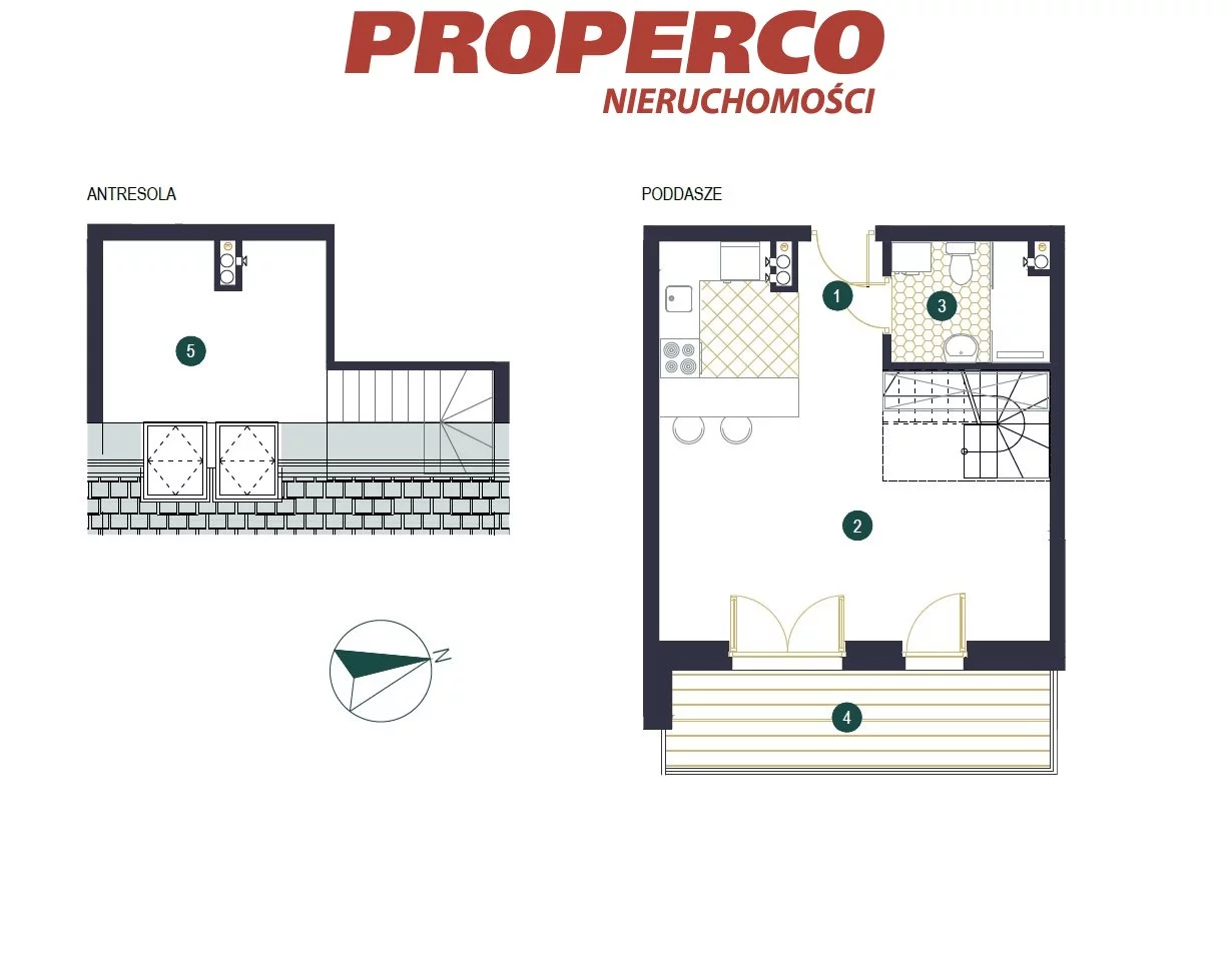 1 pokój, mieszkanie 34,97 m², piętro 2, oferta nr , PRP-MS-73969, Mrągowo