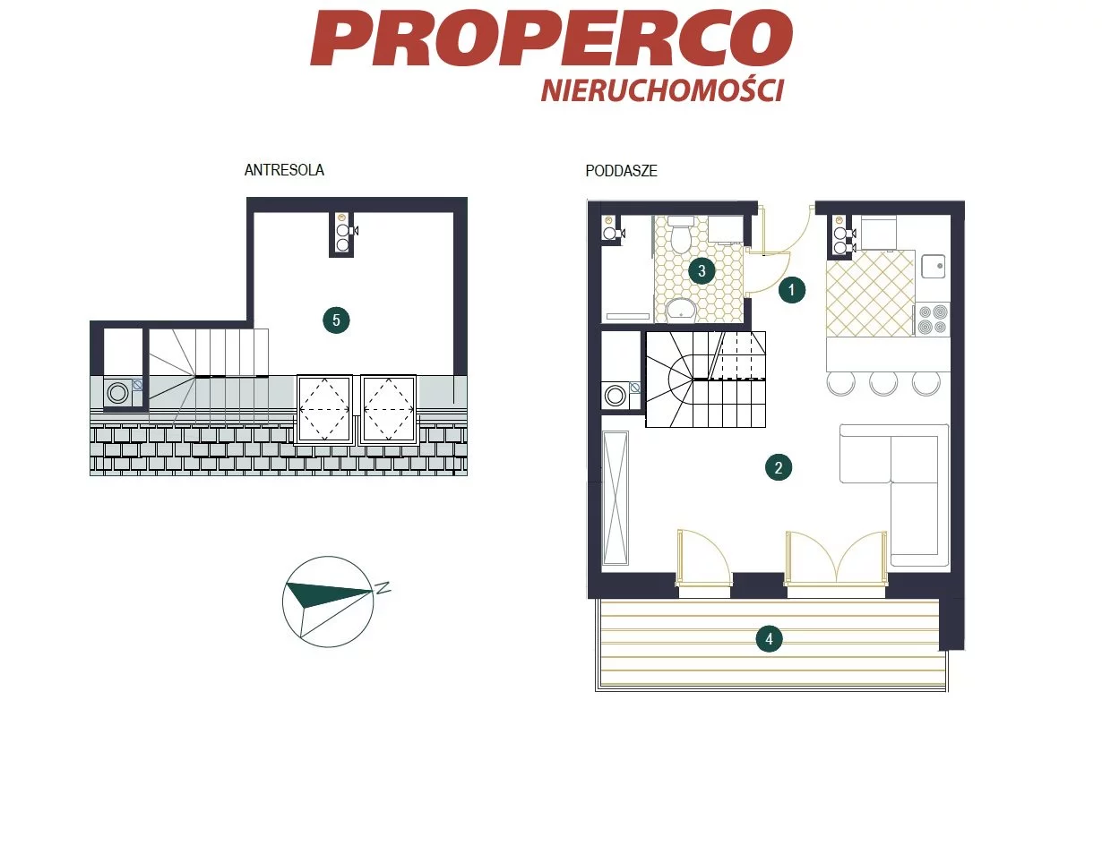 1 pokój, mieszkanie 34,17 m², piętro 2, oferta nr , PRP-MS-73981, Mrągowo