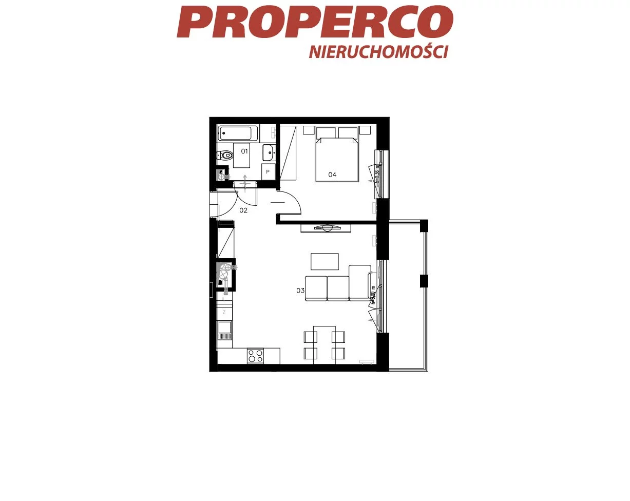 2 pokoje, mieszkanie 48,29 m², piętro 3, oferta nr , PRP-MS-75485, Kielce, Centrum, Bohaterów Warszawy