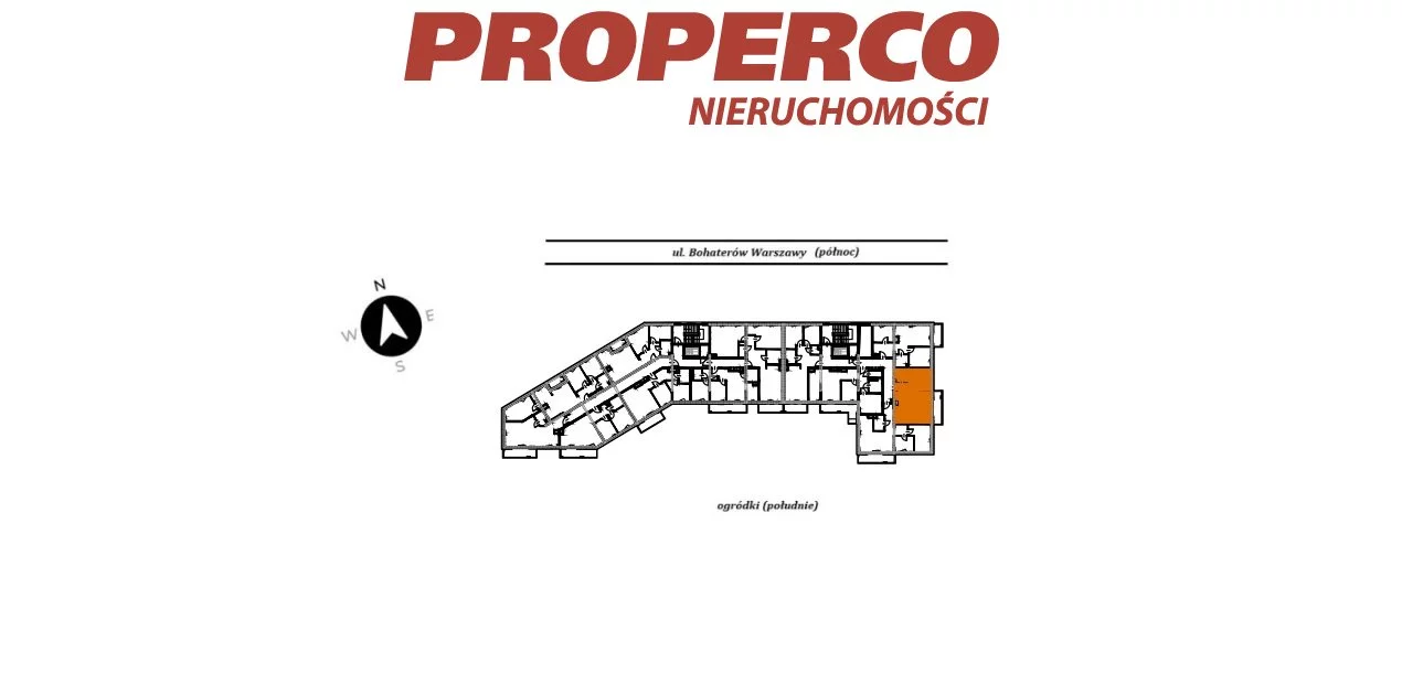 2 pokoje, mieszkanie 48,29 m², piętro 3, oferta nr , PRP-MS-75485, Kielce, Centrum, Bohaterów Warszawy