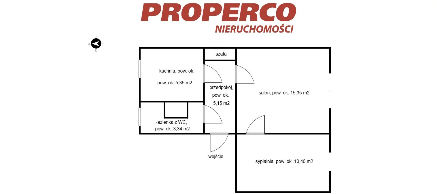 2 pokoje, mieszkanie 40,00 m², piętro 3, oferta nr , PRP-MS-75390, Kielce, Czarnów, Jagiellońska
