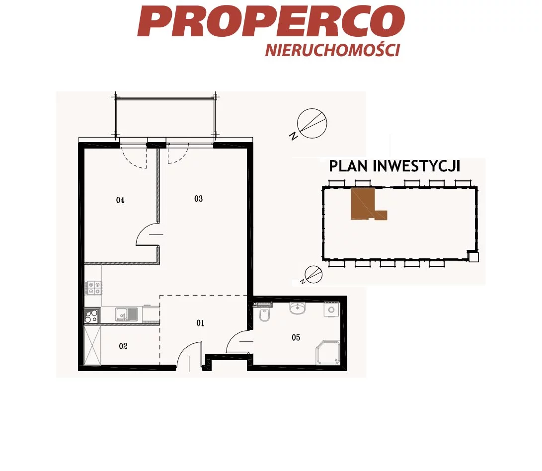 2 pokoje, mieszkanie 49,48 m², piętro 1, oferta nr , PRP-MS-73517, Jędrzejów