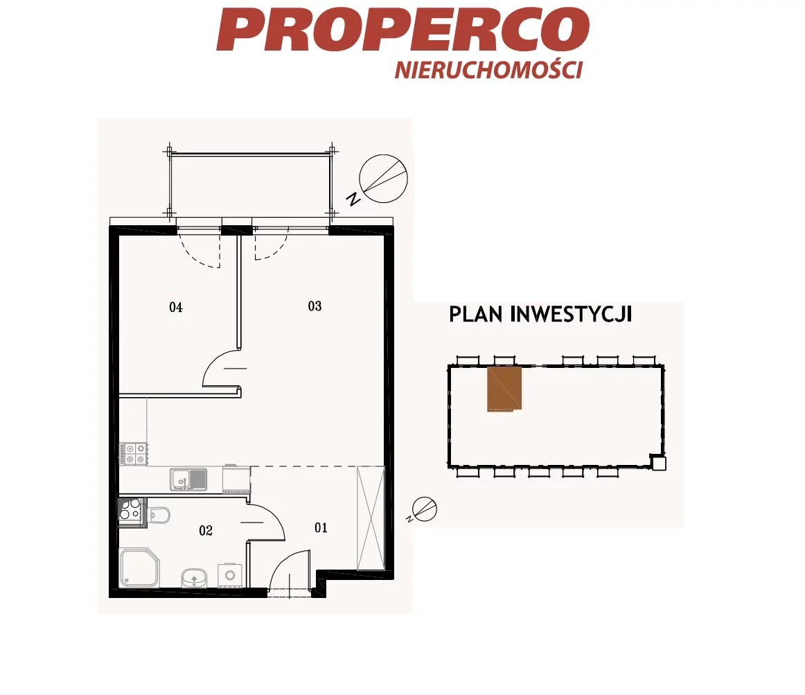 2 pokoje, mieszkanie 42,36 m², piętro 4, oferta nr , PRP-MS-73597, Jędrzejów