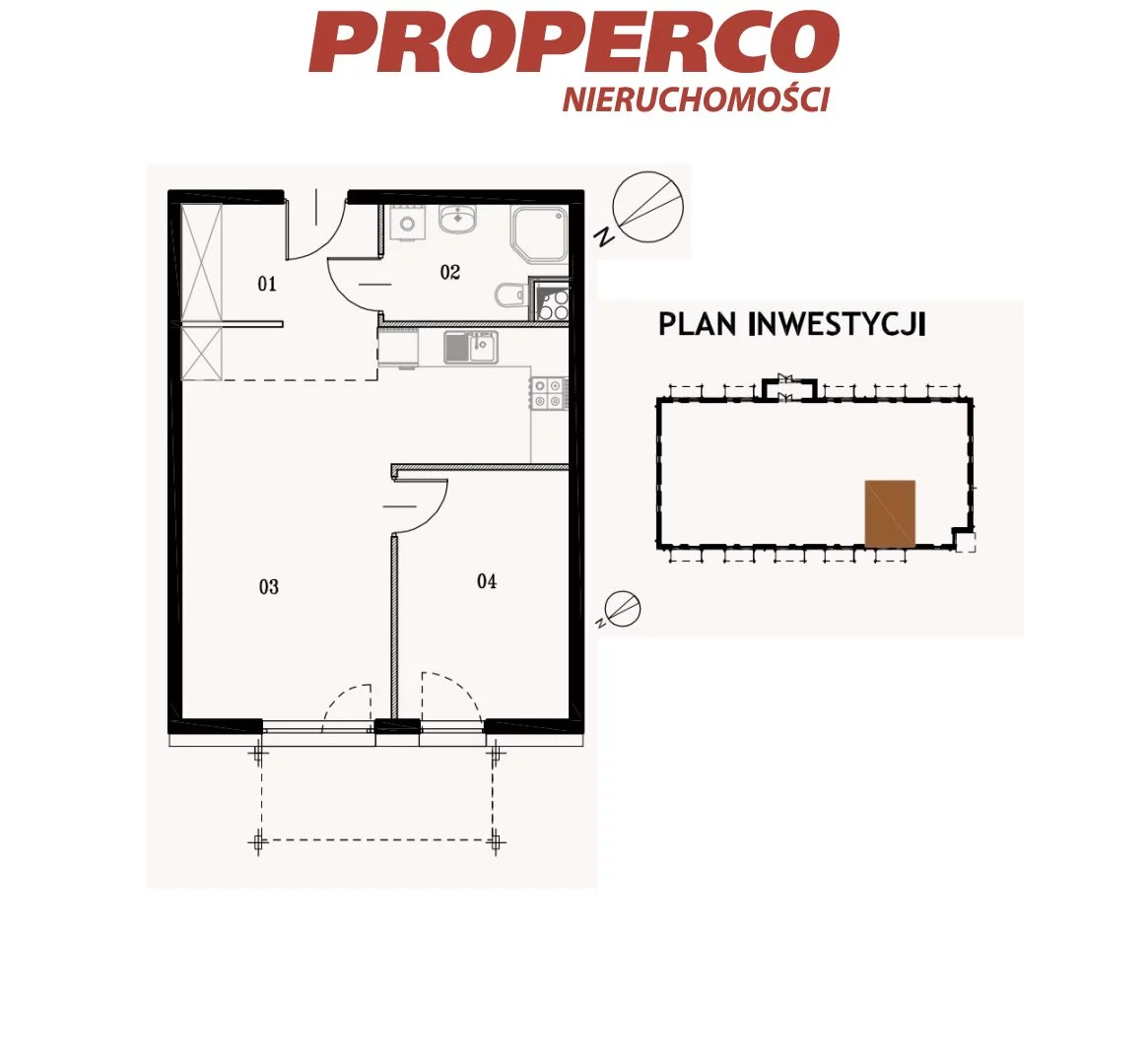 2 pokoje, mieszkanie 42,78 m², parter, oferta nr , PRP-MS-73497, Jędrzejów