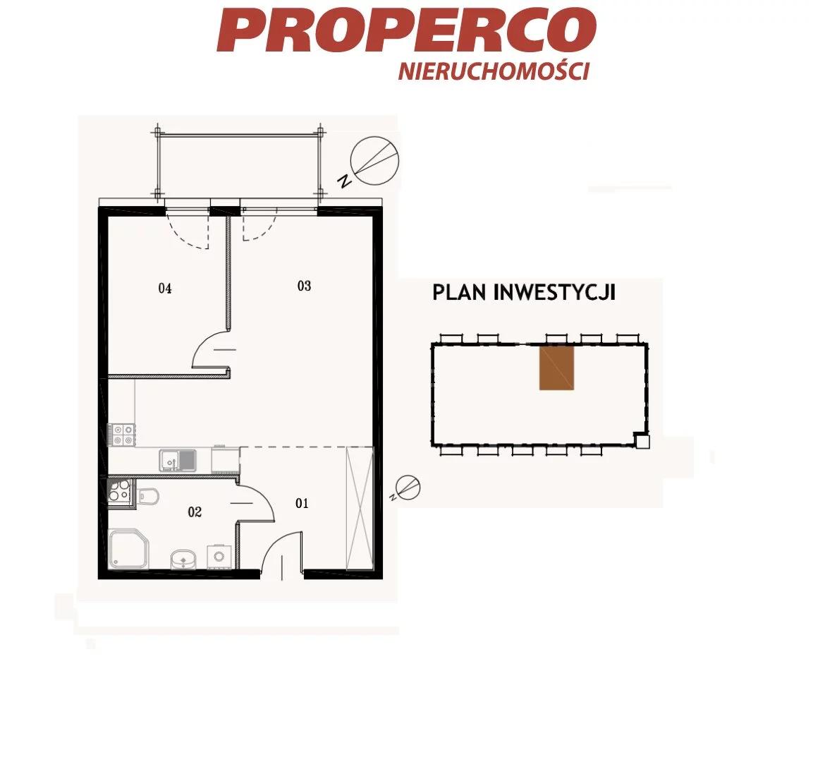 2 pokoje, mieszkanie 42,95 m², piętro 1, oferta nr , PRP-MS-73526, Jędrzejów