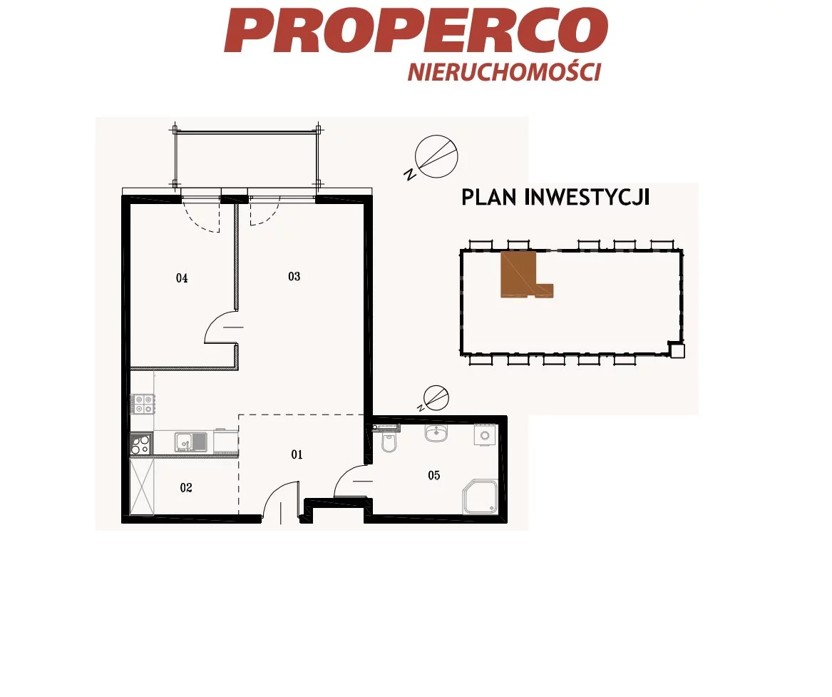 2 pokoje, mieszkanie 49,48 m², piętro 3, oferta nr , PRP-MS-73586, Jędrzejów