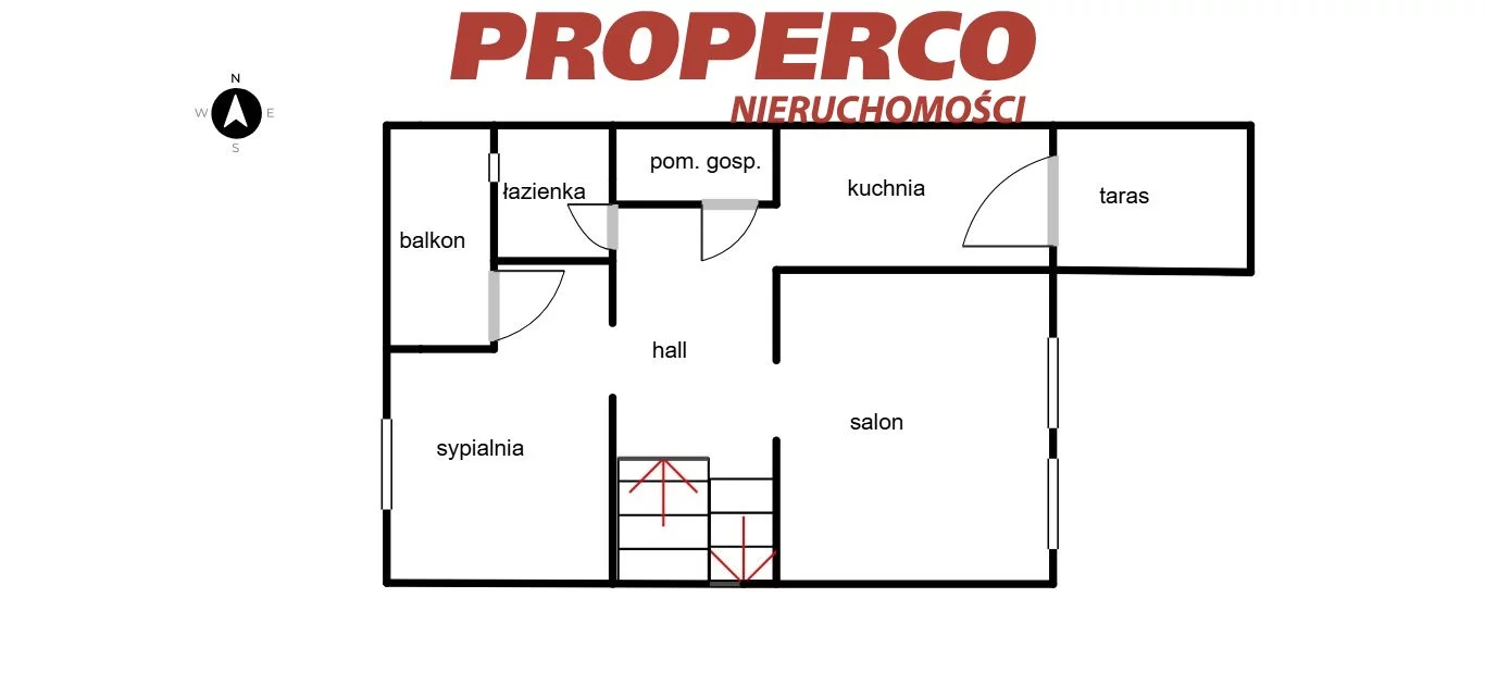2 pokoje, mieszkanie 71,14 m², piętro 1, oferta nr , PRP-MS-75527, Kielce, Centrum, Juliusza Słowackiego