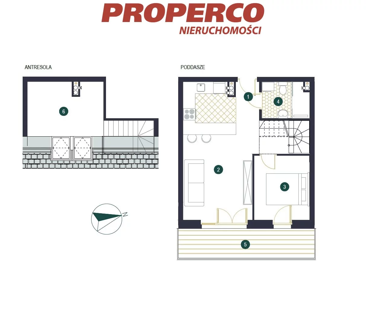 2 pokoje, mieszkanie 43,08 m², piętro 2, oferta nr , PRP-MS-73971, Mrągowo