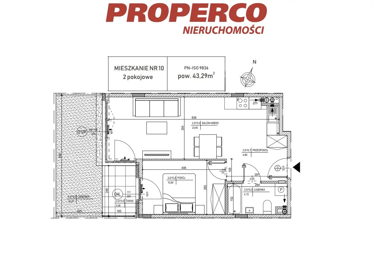 2 pokoje, mieszkanie 43,22 m², parter, oferta nr , PRP-MS-70375, Skarżysko-Kamienna