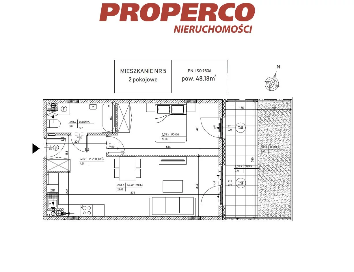 2 pokoje, mieszkanie 48,07 m², parter, oferta nr , PRP-MS-70370, Skarżysko-Kamienna