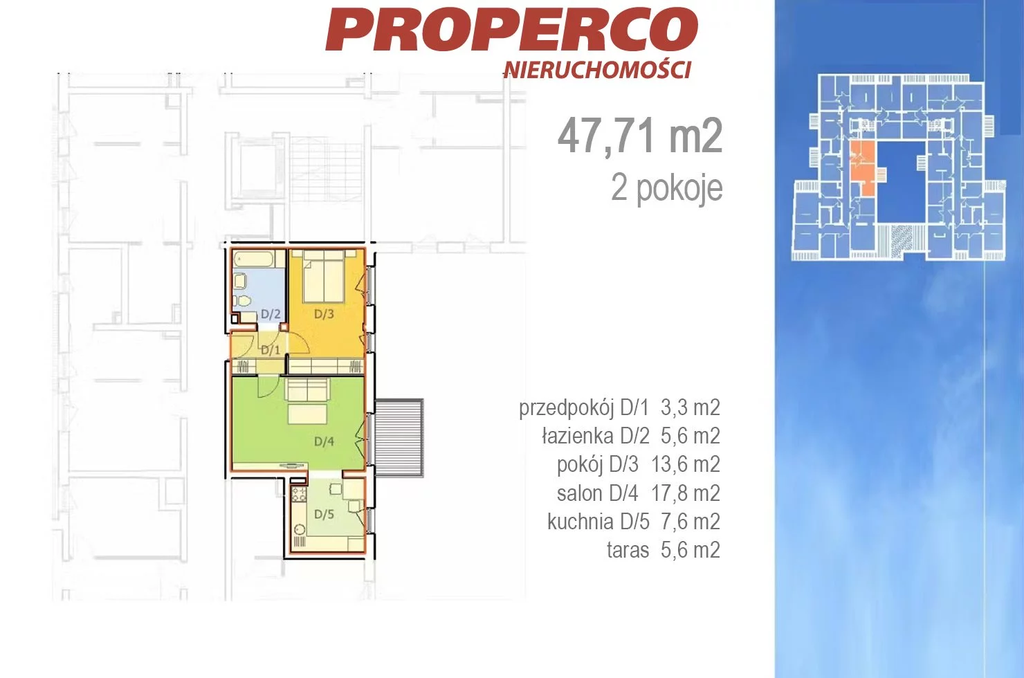 2 pokoje, mieszkanie 47,71 m², piętro 2, oferta nr , PRP-MS-75041, Kielce, Centrum, Starodomaszowska