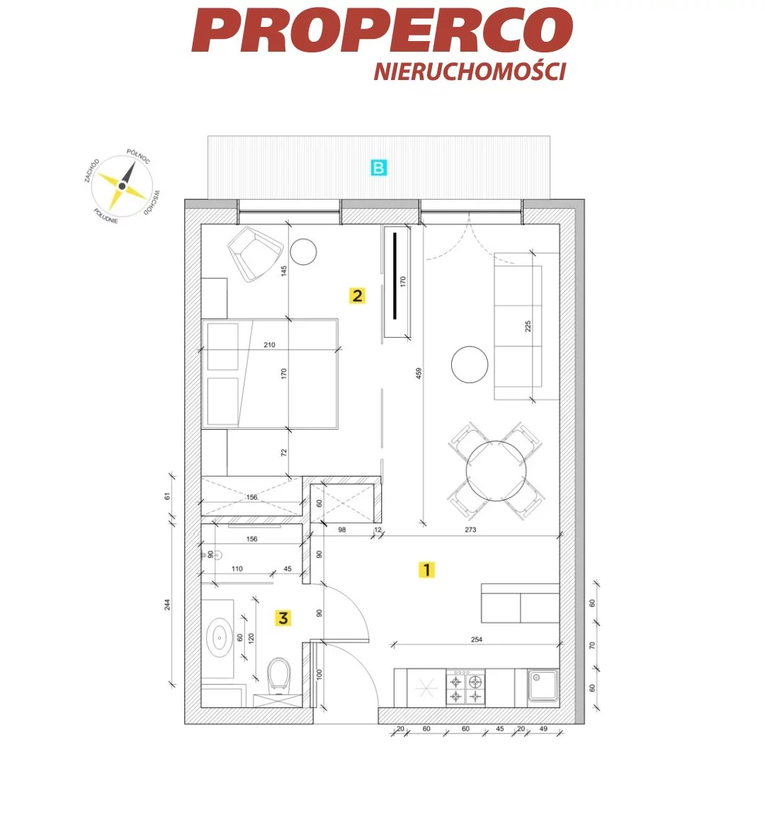 2 pokoje, mieszkanie 41,15 m², piętro 1, oferta nr , PRP-MS-74633, Szczyrk