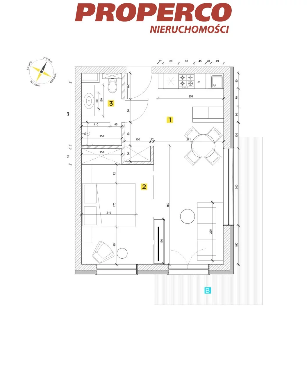 2 pokoje, mieszkanie 41,85 m², parter, oferta nr , PRP-MS-74628, Szczyrk