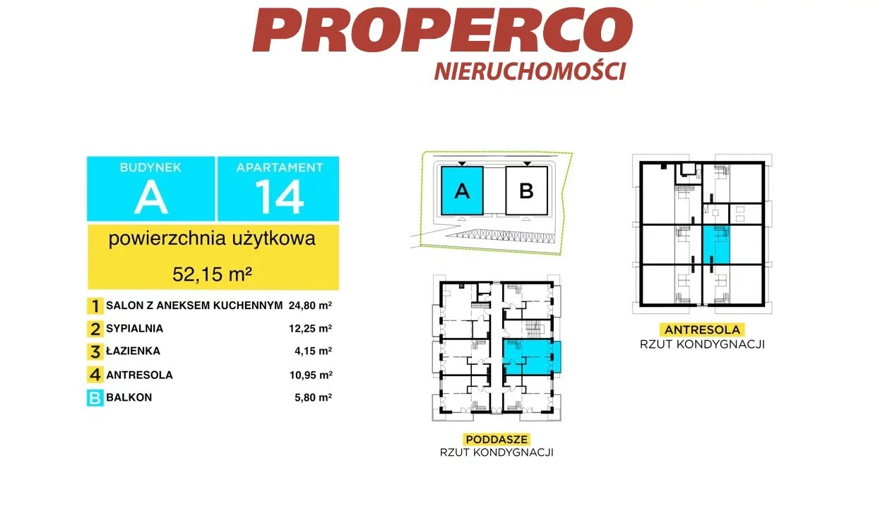 2 pokoje, mieszkanie 52,15 m², piętro 2, oferta nr , PRP-MS-74620, Szczyrk