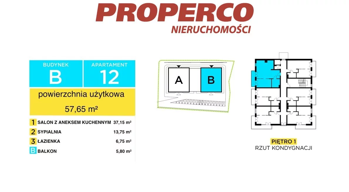 2 pokoje, mieszkanie 57,65 m², piętro 1, oferta nr , PRP-MS-74634, Szczyrk
