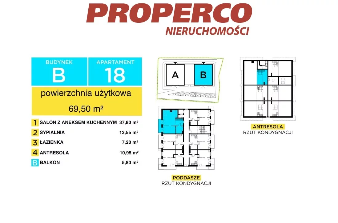 2 pokoje, mieszkanie 69,50 m², piętro 2, oferta nr , PRP-MS-74638, Szczyrk