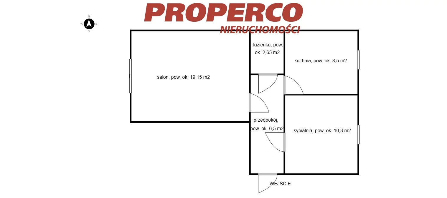 2 pokoje, mieszkanie 51,30 m², piętro 2, oferta nr , PRP-MS-75520, Kielce, Szydłówek, Wiśniowa