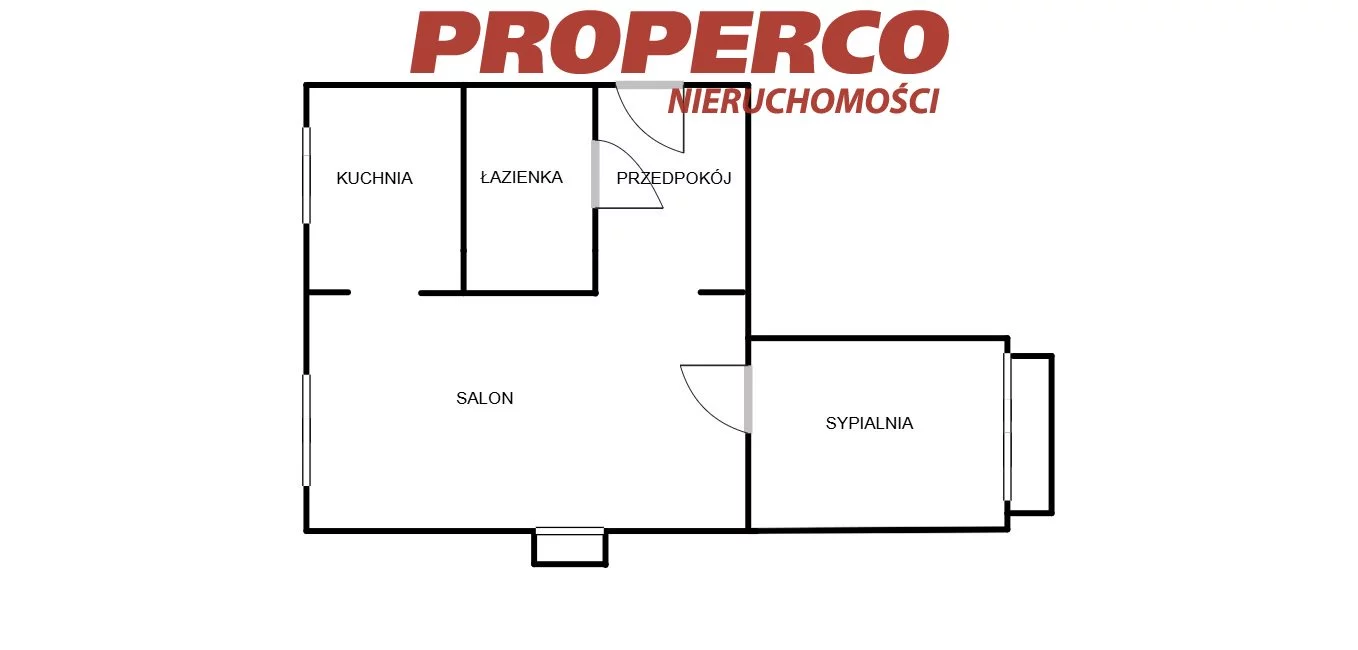 2 pokoje, mieszkanie 42,60 m², piętro 1, oferta nr , PRP-MS-74540, Kielce, KSM, Zagórska