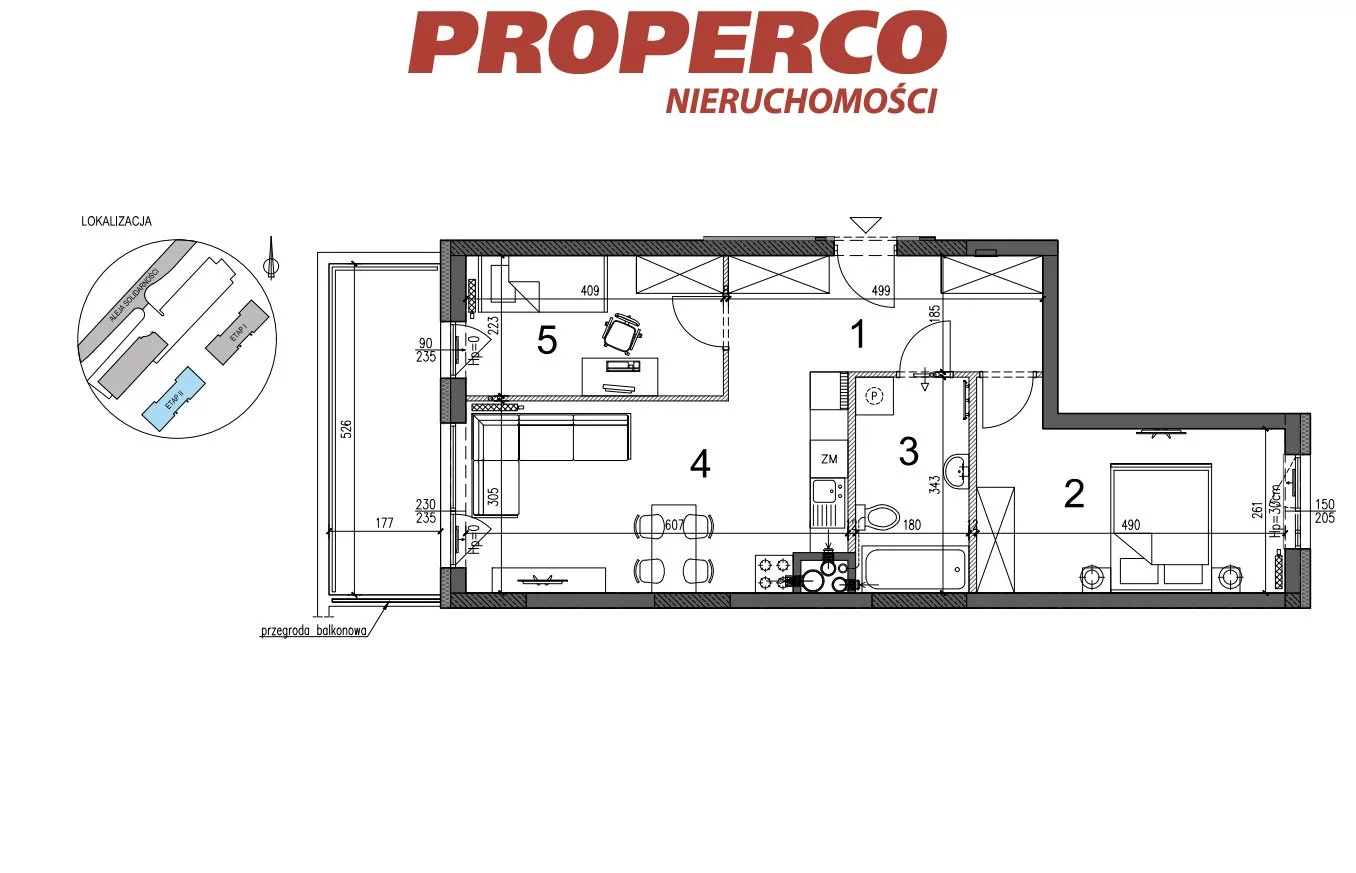 3 pokoje, mieszkanie 56,30 m², piętro 7, oferta nr , PRP-MS-73731, Kielce, KSM, Aleja Solidarności